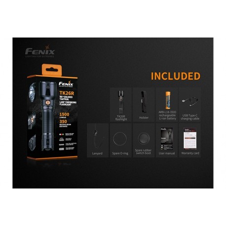 Linterna TK26R + Cono tráfico blanco AOT-02 + Funda de cordura