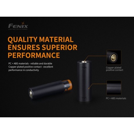 Soporte de batería ALF-18 para 18650 en linternas que utilizan la 21700