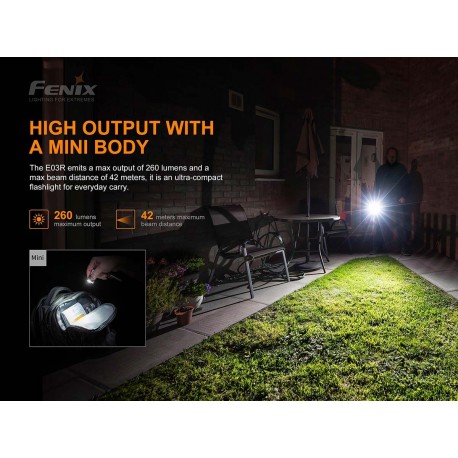 Linterna E03R 260 lúmenes