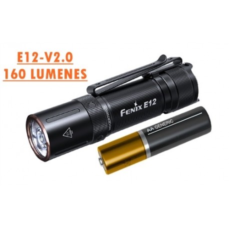 Linterna Fenix E12-V2.0  160 Lúmenes (1 pila AA incluida)