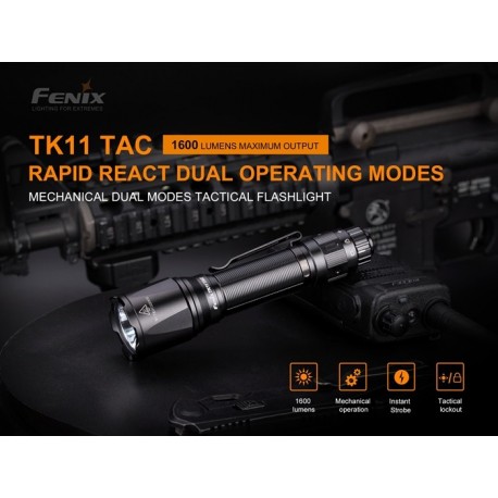 Linterna Fénix TK11Tac 1600 Lúmenes (no incluye batería 18650)