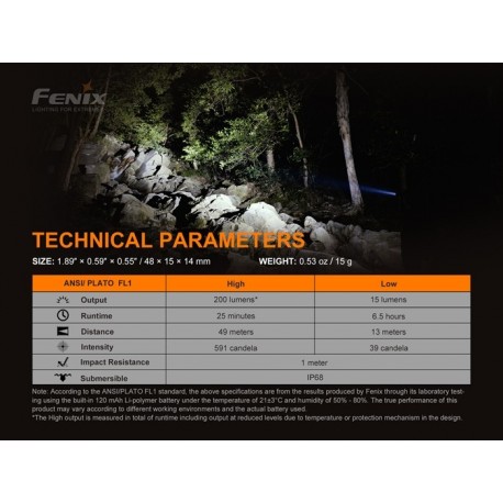 E02R MINI LLAVERO 200 LUMENES RECARGABLE BATERIA INCLUIDA (COLOR NEGRO)