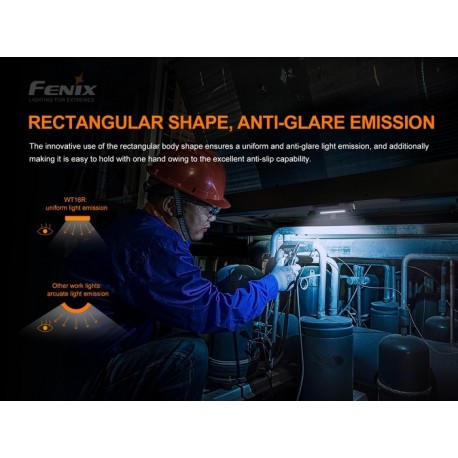 Linterna Profesional WT16R Recargable con dos sujeciones magnéticas y flash amarillo