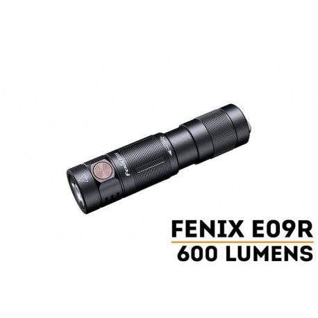 E09R Mini Linterna EDC recargable de alta potencia 600 lúmenes (Batería incluida)