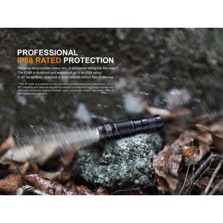 E09R Mini Linterna EDC recargable de alta potencia 600 lúmenes (Batería incluida)