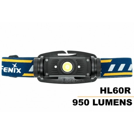 Frontal Led Fénix HL60R 950 Lúmenes (micro usb recargable-incluye batería 18650)