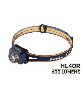 Frontal Fénix HL40R con zoom 600 lúmenes y batería recargable