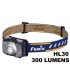 Frontal Fénix HL30 Gris 300 Lúmenes (2XAA)