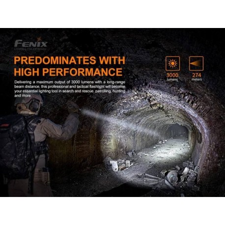 Linterna Fénix PD36 TAC Táctica de 3000 lúmenes y estrobo