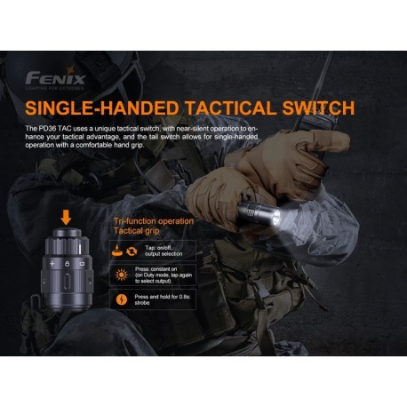 Linterna Fénix PD36 TAC Táctica de 3000 lúmenes y estrobo