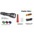 PackFD41: Linterna FD41 + batería ARB-L18-2600 + Cargador ARE-X1 + 3 filtros + Cono Rojo AOT-L + Difusor AOD-M