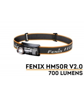 Frontal Fénix HM50R-V2 con 700 Lúmenes Recargable