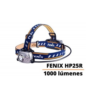 Frontal Fénix HP25R 1000 lúmenes (micro usb recargable-incluye batería 18650)